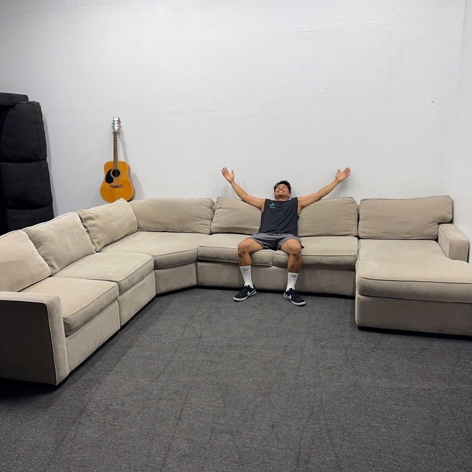 Macy’s Radley 5pc Sectional Sofa (Slightly Modular) - Performance Beige Fabric - Can Deliver