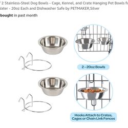 Petmaker Crate Water And Food Bowl