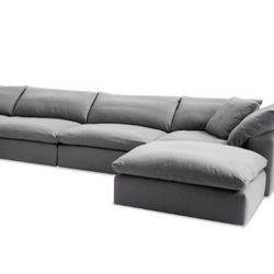 Sofa Sectional, Convertible (5 Pieces & Ottoman) 