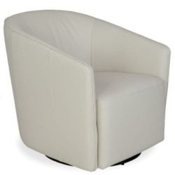 Two Leather Swivel Chairs Copenhagen 