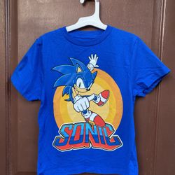 Sonic The Hedgehog Blue Boys T Shirt S…