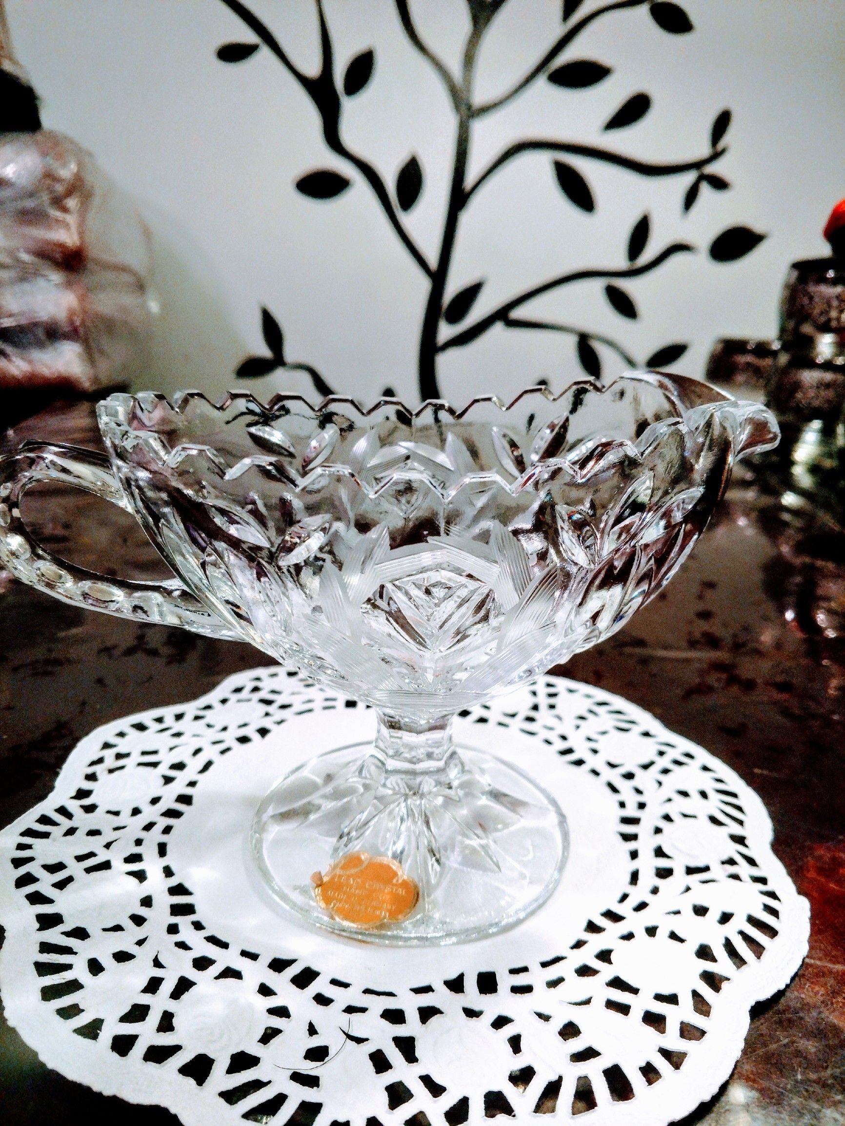 Hand Cut Lead Crystal Creamer