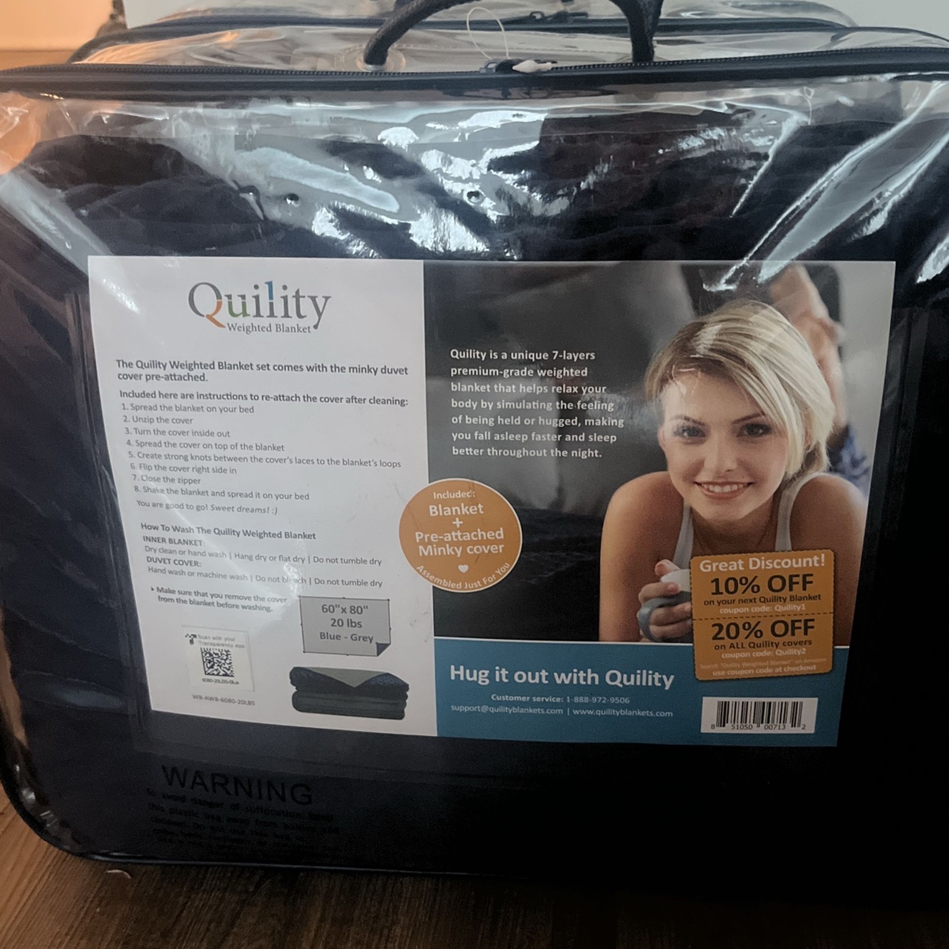 Quility Weighted Blanket 20 Lbs