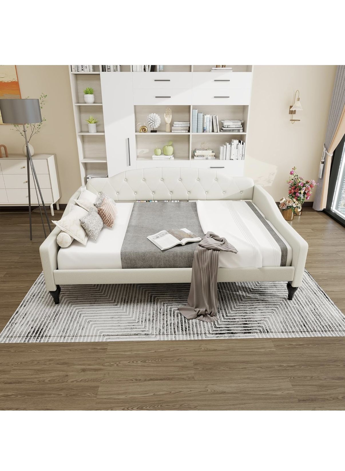 Full Size Upholstered Tufted Daybed