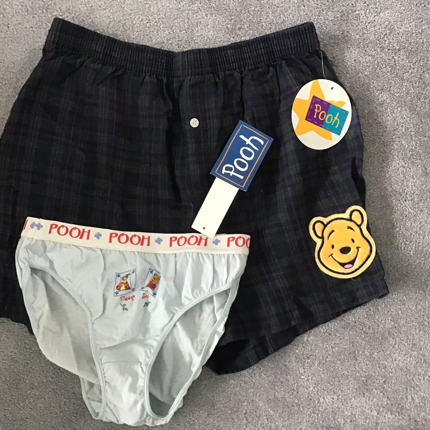 beundring fangst ulykke NEW Winnie The Pooh Flannel Shorts & Underwear Vintage for Sale in Garden  City P, NY - OfferUp
