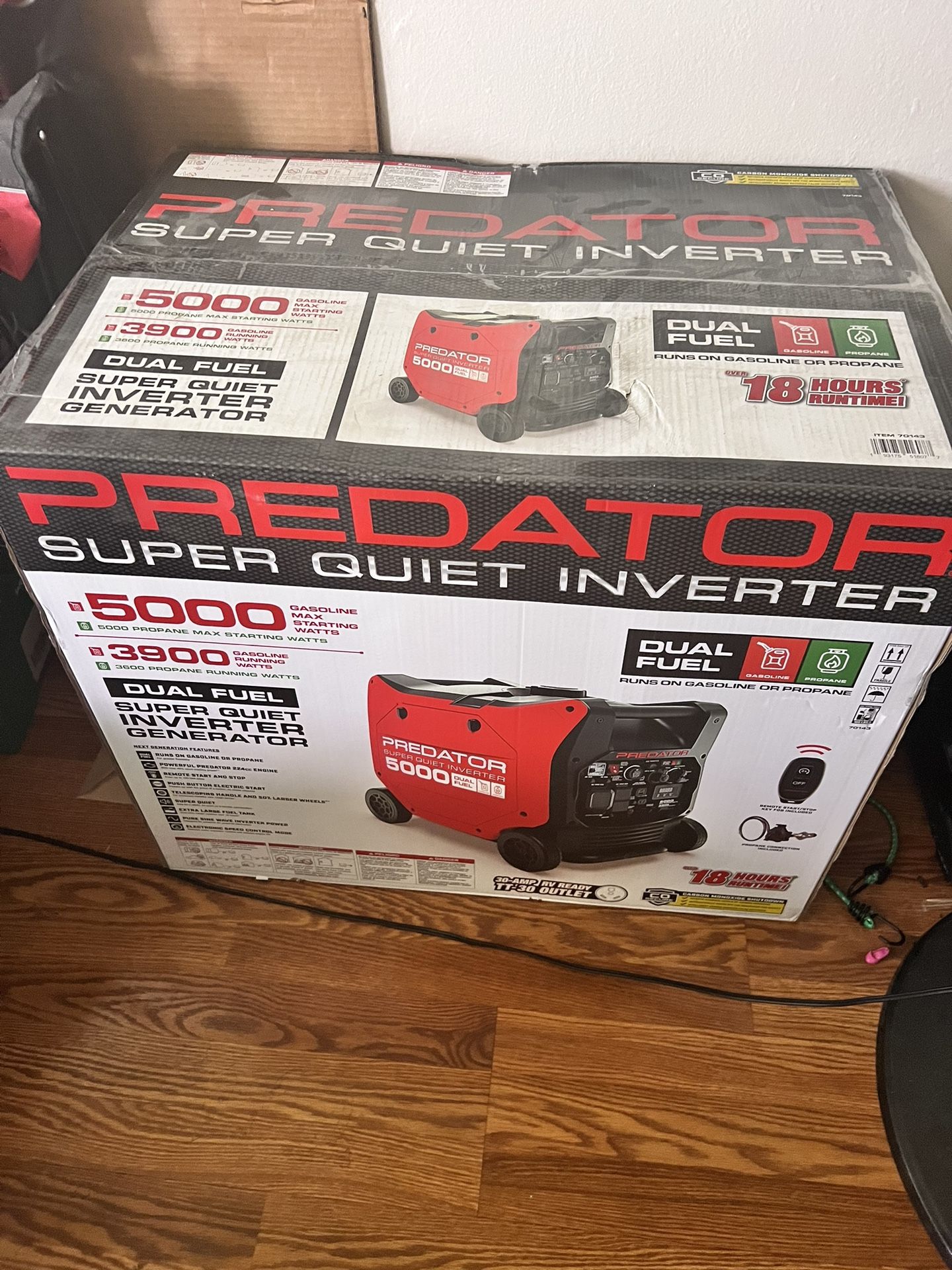 5000 Watt SUPER QUIET Dual-Fuel Inverter Generator with CO SECURE Technology