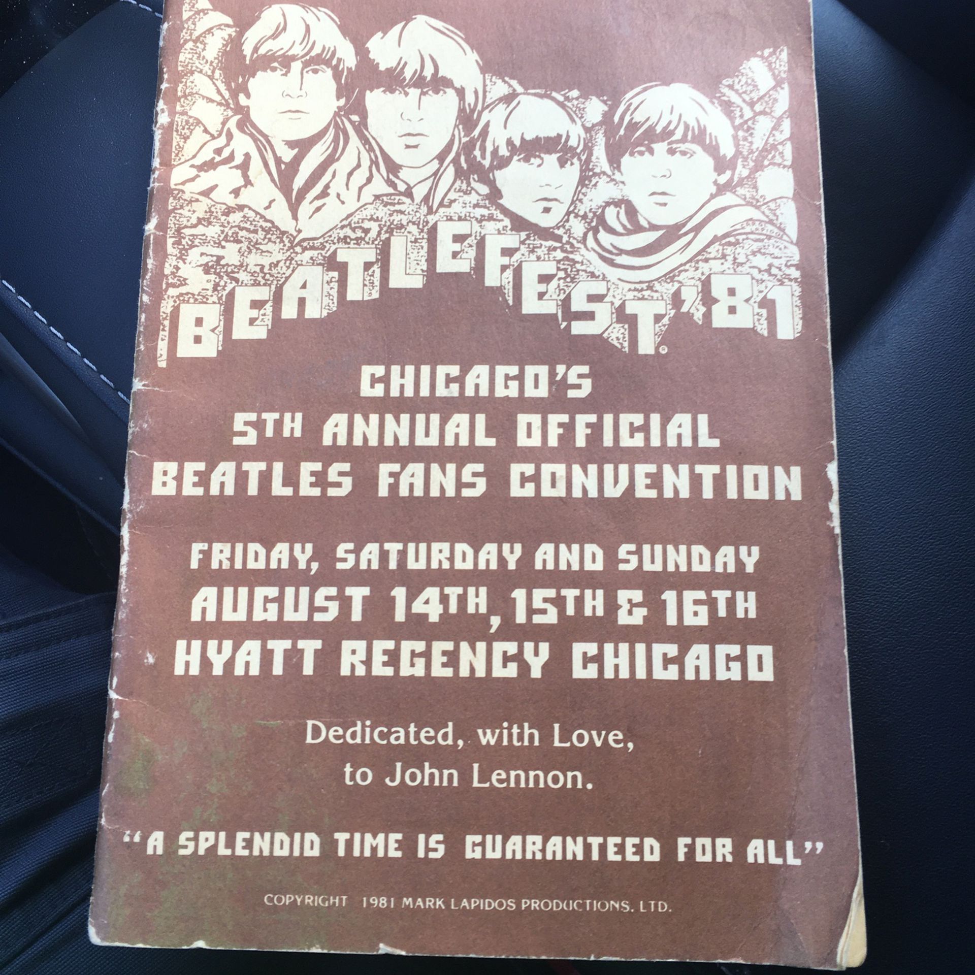 Beatles Fest 81 Program