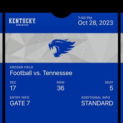 Kentucky Football Tickets & Parking Pass 