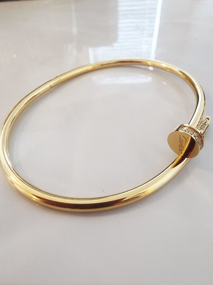 18k Gold Plated Nail Bracelet