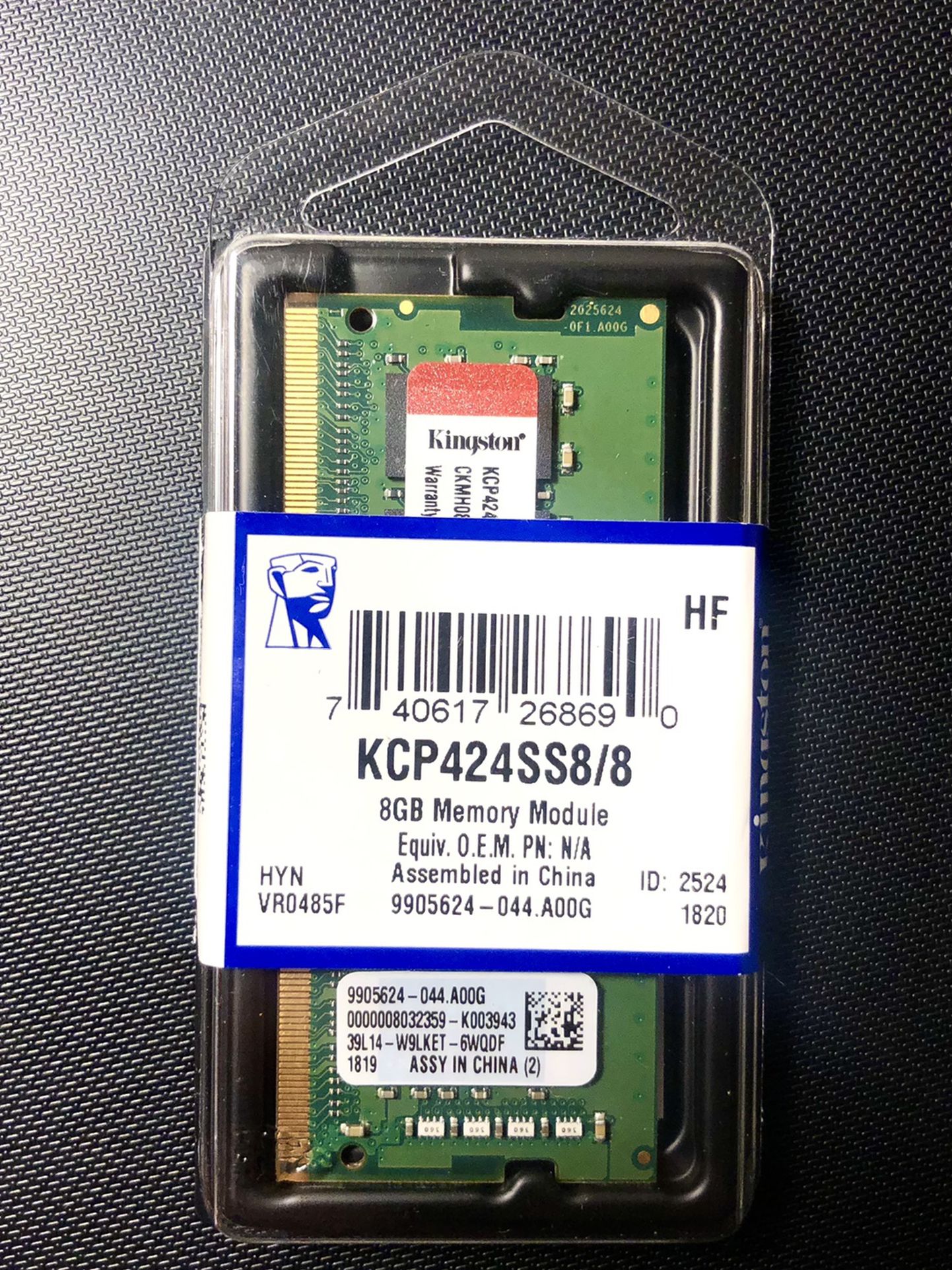 Kingston 8GB KCP424SS8/8 Laptop DDR4-2400 MHZ SODIMM Memory Module