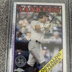 Oswaldo Cabrera Topps Silver Chrome Rookie Card