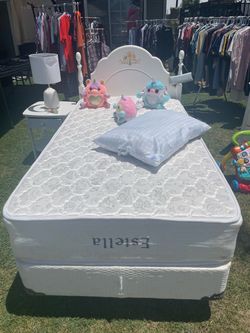 Twin Bed and mattress
