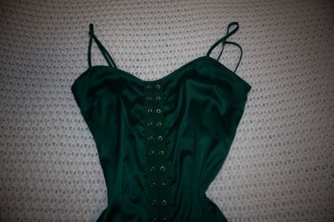 Green Silky Mini Dress