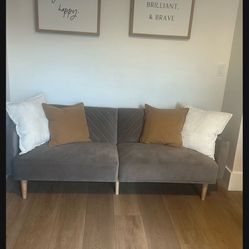 Suede Futon Sofa