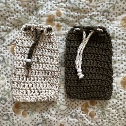Knit Pouches For Shampoo/Soap Bars 