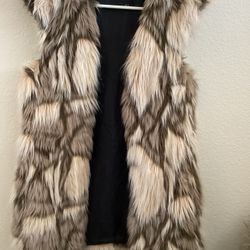 Faux Fur Vest Size L
