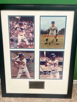 Dodgers Infield of Dreams | 4 Autographs | COA | Framed