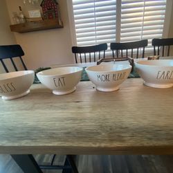 4 Rae Dunn Bowls Farmhouse Decor Or Kitchen