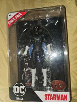 DC Direct Starman Action Figure w/ Comic Book Black/White