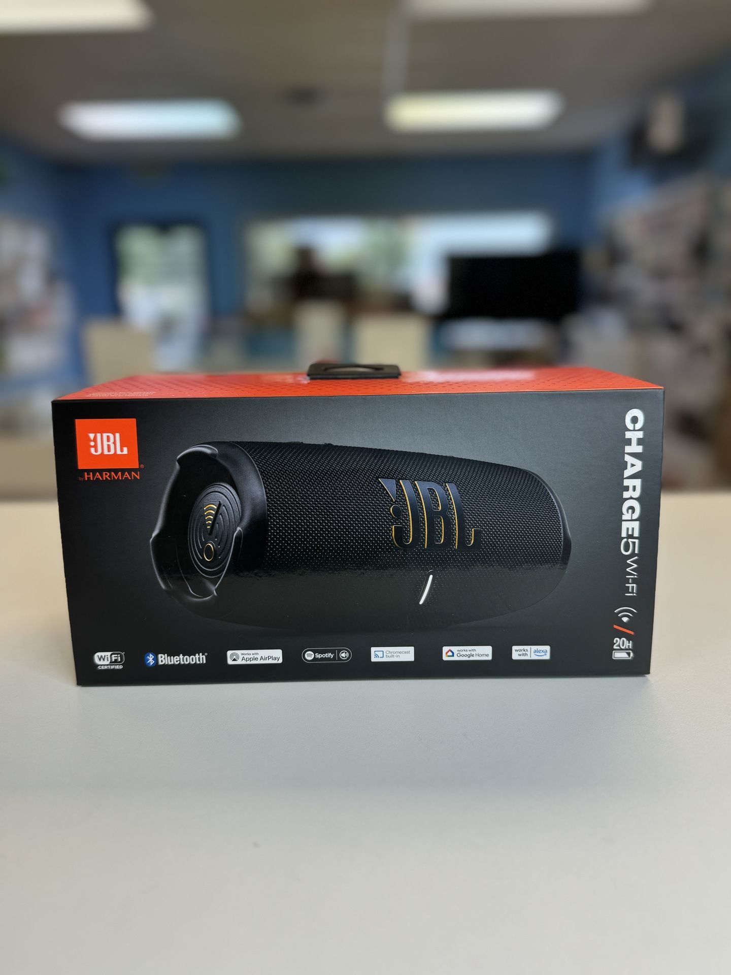 JBL Charge Wi Fi Bluetooth Portable Speaker Black New