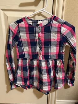 Girls Plaid Top