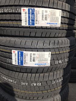 BRAND NEW KUMHO CRUGEN HT51 TIRES AVAILABLE NOW! 265/70R17 $$113 EACH.