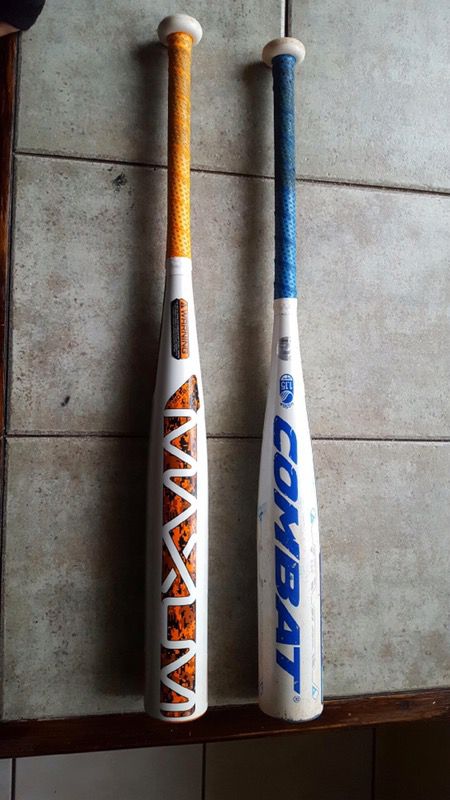 2017 and 2016 combat maxum baseball bat