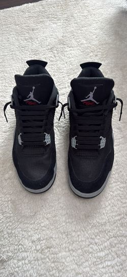 Black canvas jordan 4’s size 11.5 barely worn