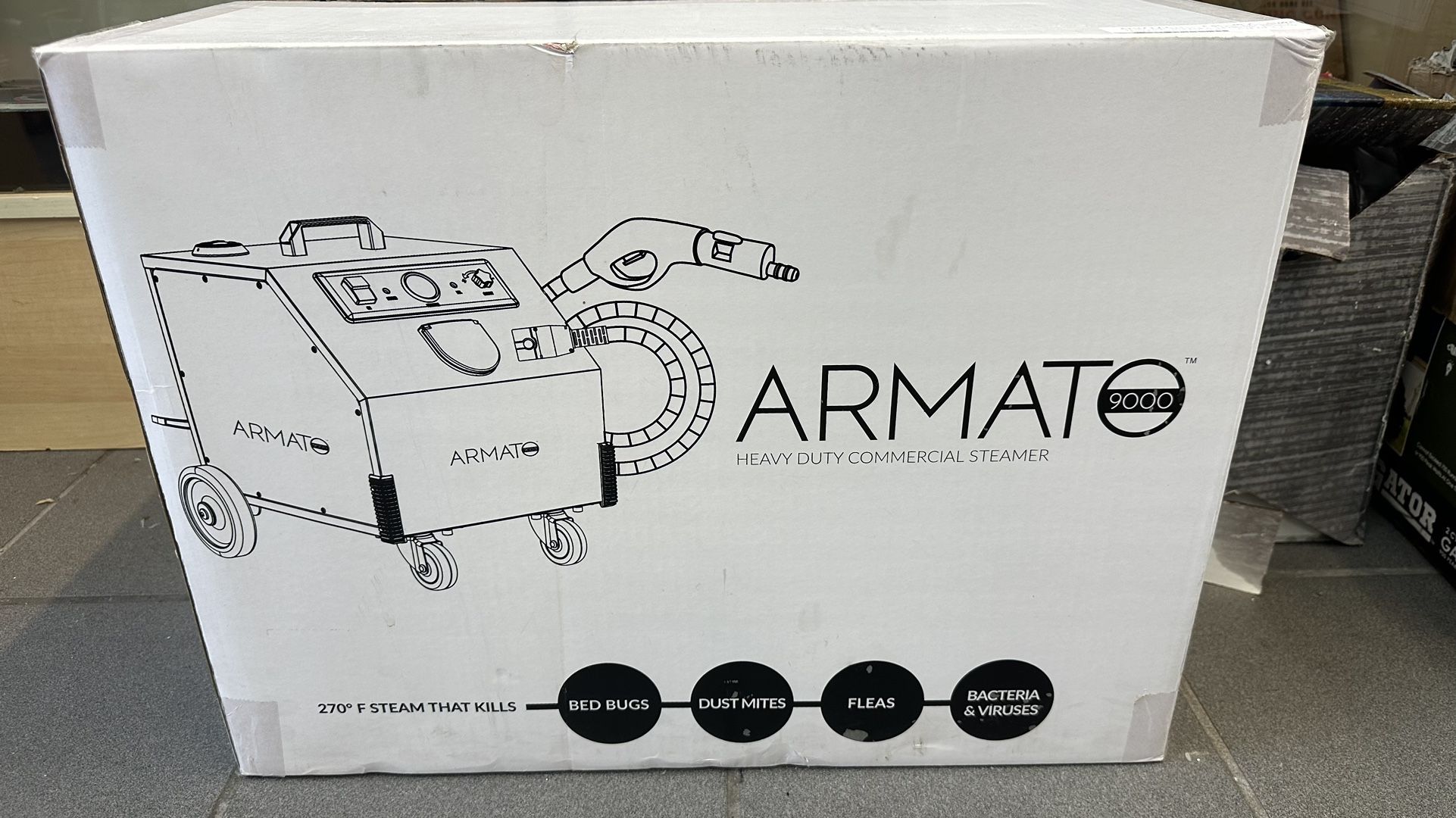 NEW Armato 9000 Commercial Heavy Duty Steamer (90 PSI) Continuous Flow- great for bed bug