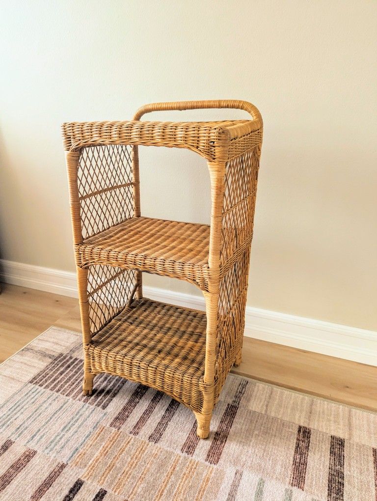 Wicker Woven Rattan Bamboo Shelf Display 