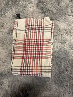 Cynthia Rowley Plaid Hand Towel - Red & Cream Kitchen Towel