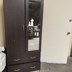 Wooden Cabinet With Mirror 