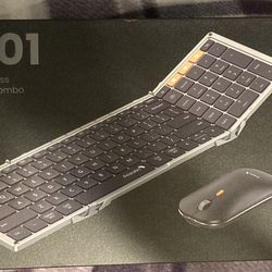ProtoArc Foldable Keyboard and Mouse, XKM01 True Full-Size Folding Wireless Keyboard Mouse Combo for Business Travel, a Portable Office Suite On-the-G