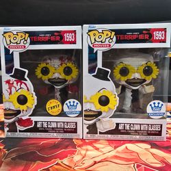 Funko Pop Terrifier Art the Clown #1593 Chase + Regular Set