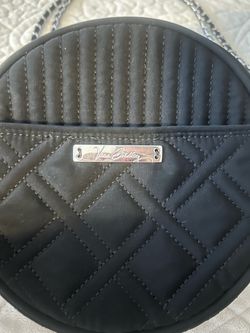 Vera Bradley Black Quilted Round Crossbody Bag