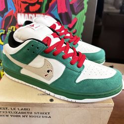 Warren Lotas // Jason Toxic Green Dunks - 9.5M