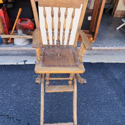 Antique Adjustable High Chair