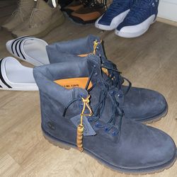 Navy Blue Timberland Boots Size 14