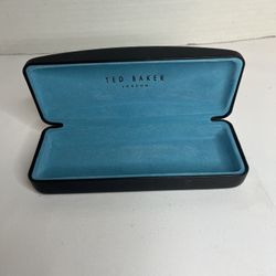 TED BAKER London Black/Teal Hard Shell Glasses Sunglasses Eyeglasses Case