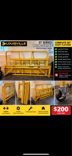 Louisville ST Series Rolling Scaffold – Complete Set – $200