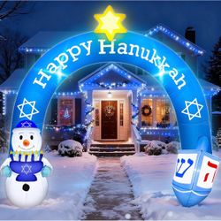 8 FT Hanukkah Inflatable Outdoor Decorations