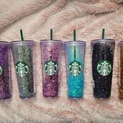Customizable Glitter Tumbler