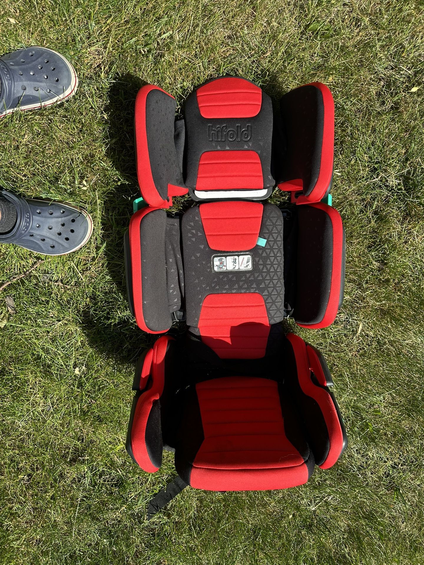 Hifold Adjustable Kids High Back Booster Car Seat – Red