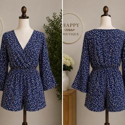 Floral blue size L Romper