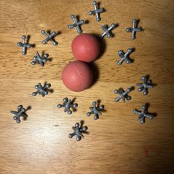 Vintage Double Jacks Sets W/Sponge Rubber & Rubber Ball