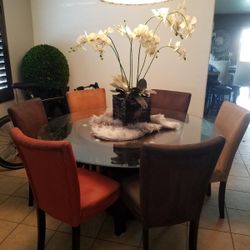 Dinning Glass Table With Chairs