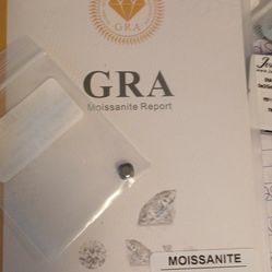 Certified 1ct Black Moissanite Cushion Cut Loose