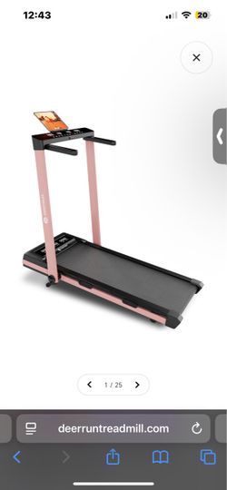 DeerRun Z10 Pro Muse Type 2 i Foldable Treadmill with Remote Control, 12% Auto Incline, Pink
