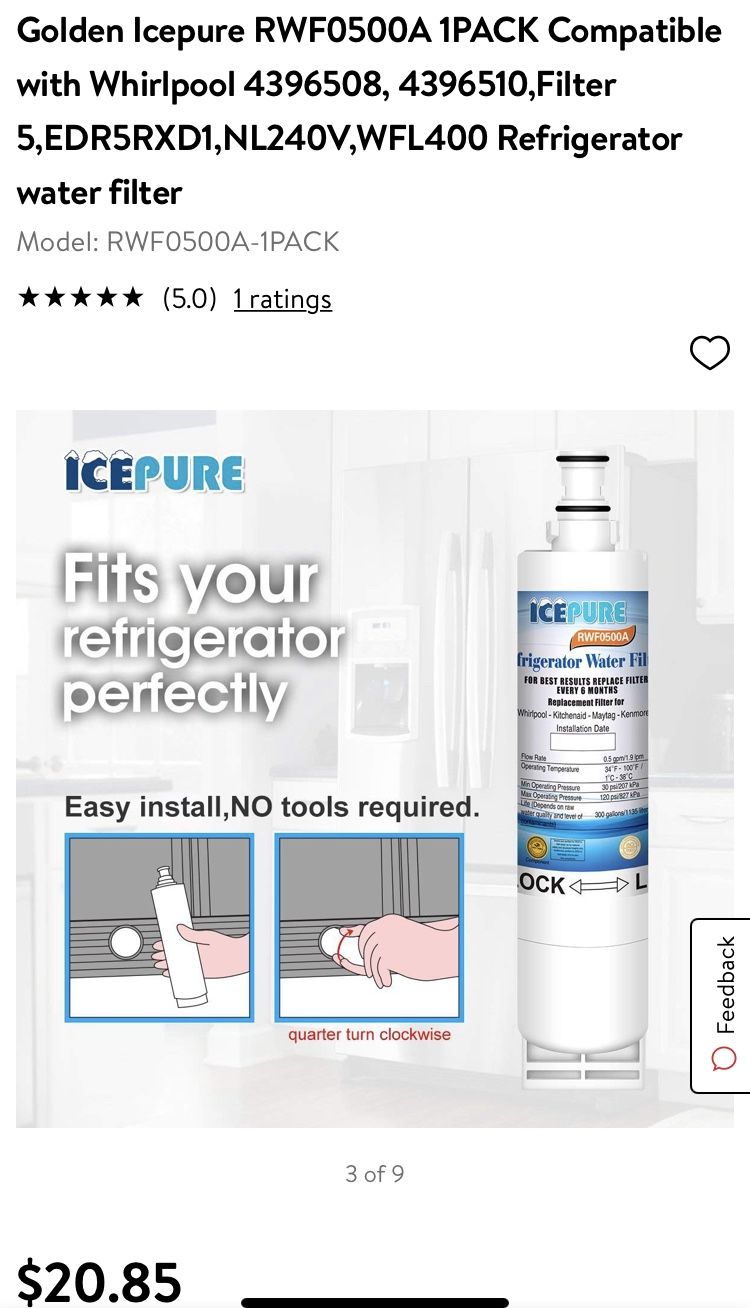 Golden Icepure Filtro Refrigerador