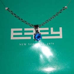 Effy Blue Stone Pendant Chain Necklace